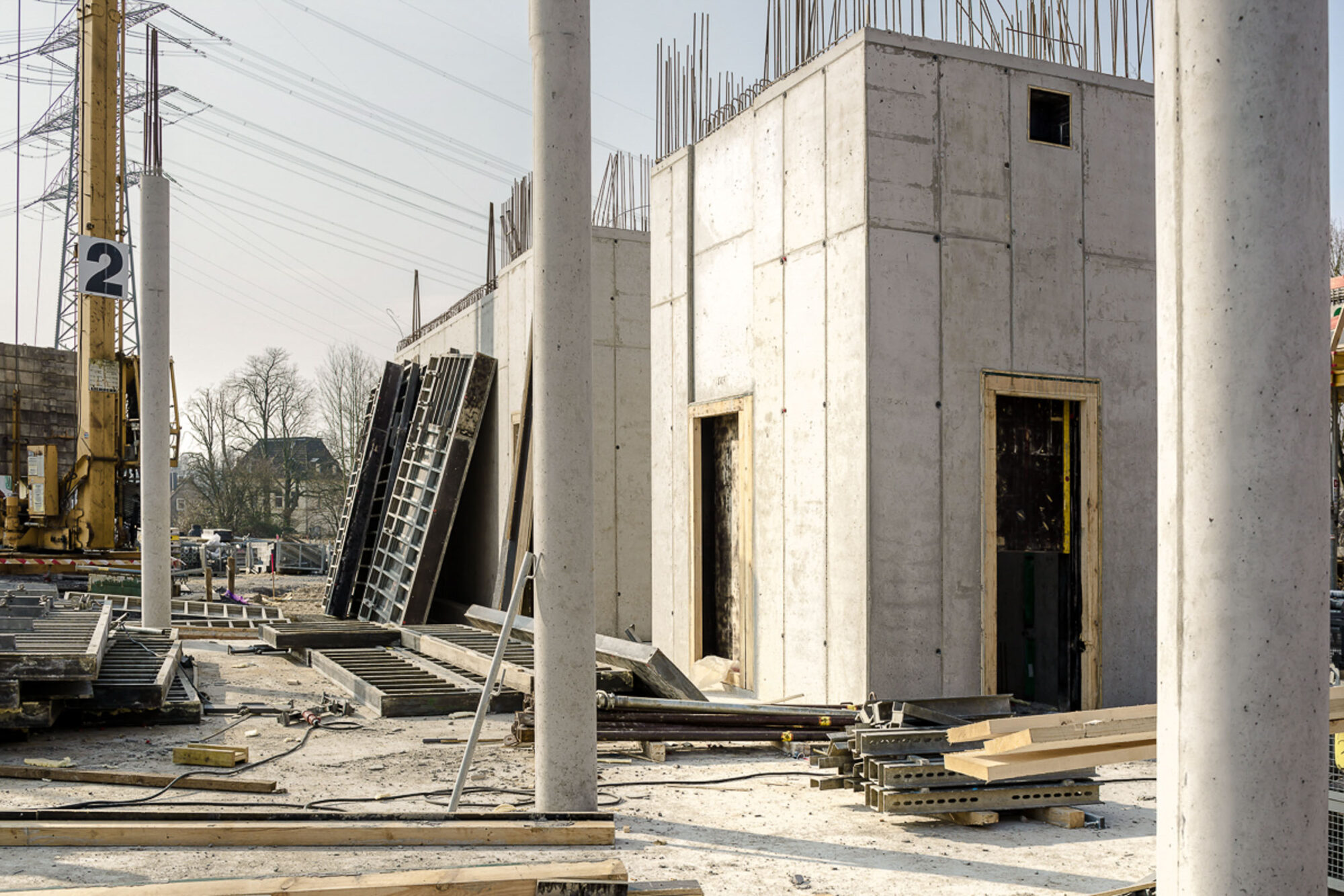 Auf der Baustelle der Vertriebs- und Marketingzentrale Turck, Mülheim/Ruhr