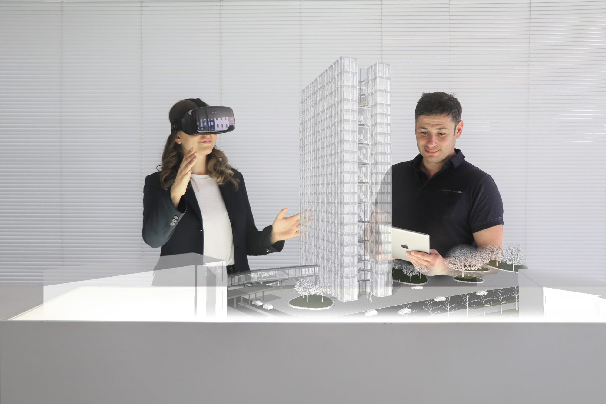 Einsatz einer VR-Brille bei Eller + Eller Architekten