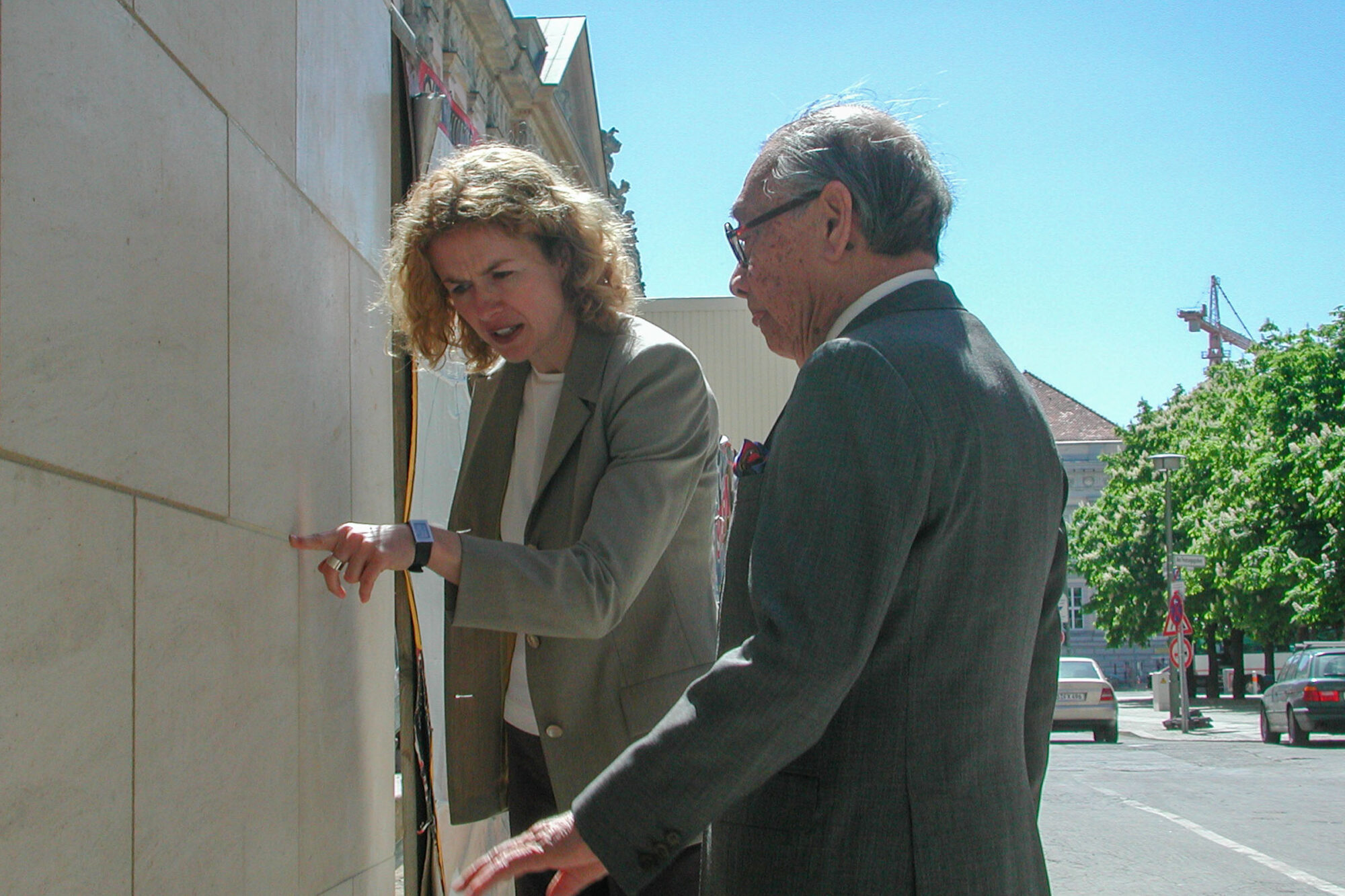 Christiane Flasche und I. M. Pei beim Deutschen Historischen Museum, Berlin